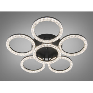Стельова LED люстра кільця чорний 133 Вт Diasha MX4770/5+1BK