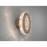 Красивий настінний кришталевий LED світильник, 6W, золото Diasha 9604G
