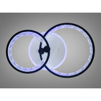 Светодиодная люстра с пультом 55W, черная Diasha 8180/2BKLED3colordimmer