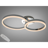 Стельова люстра LED хром 50W два кільця пульт Diasha 2539HRdimmer