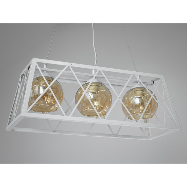 Високоякісний світильник підвіс в стилі Лофт, 3 лампи, білий Diasha 8932-3WH