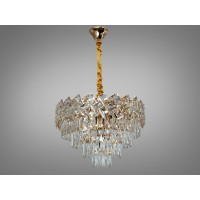Кришталева люстра підвіс золото E14 9 ламп Diasha 2031/500SGD