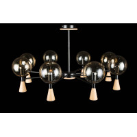 Люстра с плафонами Splendid-Ray L254346(BK+WOOD)