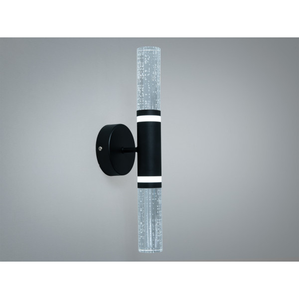 Настінне бра LED 6 Вт чорне скляний циліндр Diasha B1788BK
