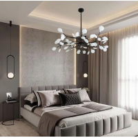 Люстра в зал декоративная Levistella 918LP447-45 BK+WH