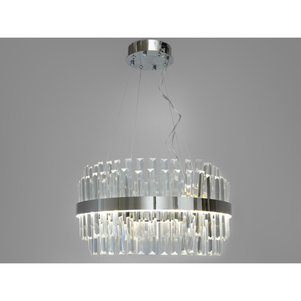 Фантастична кришталева led люстра підвіс на кухню, 110 Вт, хром Diasha 840/500CH Фантастична кришталева led люстра підвіс на кухню, 110 Вт, хром Diasha 840/500CH