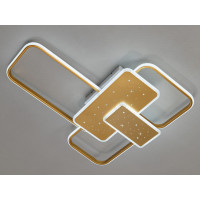 Стельова світлодіодна люстра кільця з пультом, 35Вт, білий+чорний Diasha 2449Gdimmer