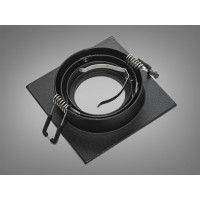 Квадратний поворотний точковий алюмінієвий світильник, чорний Diasha QXL-160B-10-S-BK