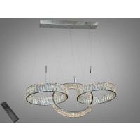 Люстра підвісна LED Diasha хром 3 кільця 140 Вт Diasha 523/400x3CH
