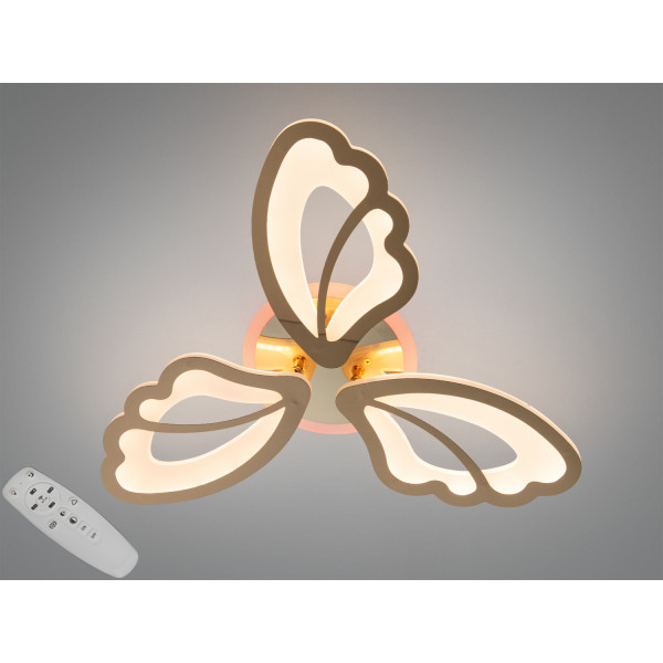 Стельова люстра LED біла 50Вт пульт 3 модулі Diasha 8166/3GLED3colordimmer