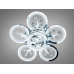 Люстра стельова LED Diasha хром 90Вт з пультом Diasha 8135/5+1HRLED3colordimmer
