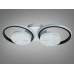 Люстра LED кільця біла чорна 58W димер 2+2 Diasha 2561WH+BKDIMMER