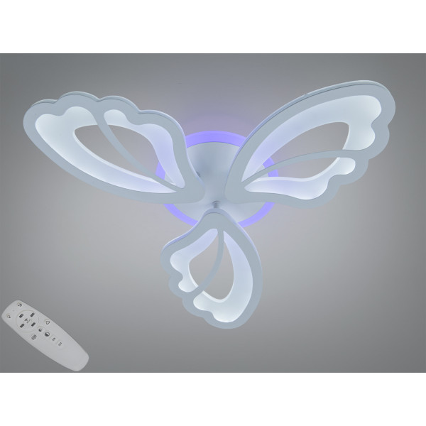 Стельова люстра LED біла 50Вт пульт 3 модулі Diasha 8166/3WHLED3colordimmer