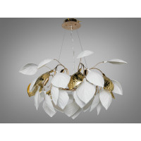 Підвісна люстра керамічні листки золото 6xE14 Diasha 7238-6PRGD