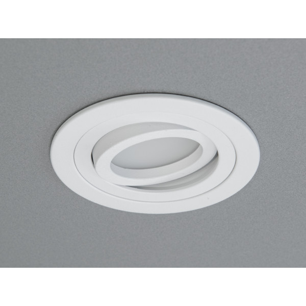 Врізний, поворотний точковий алюмінієвий світильник, білий Diasha PMR-201-R-WH