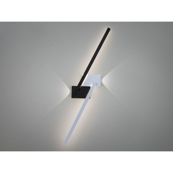 Лаконічне світлодіодне бра на стіну, 25W, чорний+білий Diasha Q3/800BK+WH