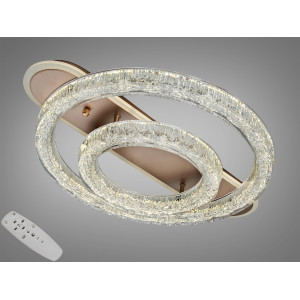 Люстра стельова Diasha LED золото 80W пульт 14 м² Diasha 9711/500+300G