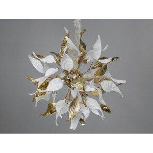 Цікава підвісна люстра з керамічними елементами, 18 ламп, золото Diasha 7208-18PGD