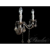 Недороге бра із кольорового акрилу в класичному стилі, на дві лампи Diasha 1004/2B-HR