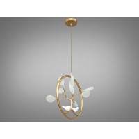 Декоративная люстра в спальню 9 лампочки, золото Diasha HXD8031/1GD