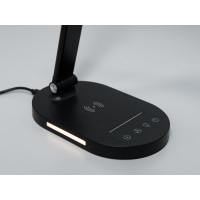 Компактна, розкладна, лед настільна нічна лампа з usb зарядкою, 14 Вт Diasha A5508BKwirelesscharge