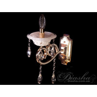 Класичне бра з кришталевими підвісками, золоте виконання Diasha 1508/1