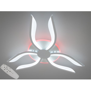 Стельова led люстра кільця з пультом, диммером, підсвіткою, 40W, чорна Diasha 2481/6WHLED3colordimmer