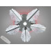 Люстра стельова Diasha хром LED 60W пульт димер Diasha S25106/5HRLED3colordimmer
