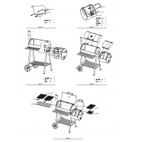 Гриль мангал барбекю угольный с крышкой LV 20021709D