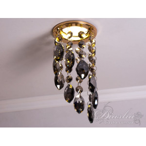 Точковий світильник із кришталевими підвісками Diasha 6016AGD-SM