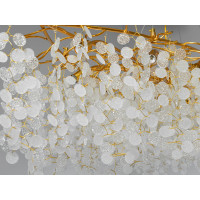 Дизайнерська кришталева люстра "Гліцинія" витягнутої форми, 18 ламп Diasha 602-L1800GD