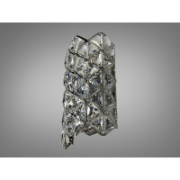 Елегантне класичне бра з кришталю під дві лампи, срібного кольору Diasha 9133-B300CH