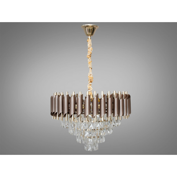 Підвісна люстра коричневий золото 6xE14 Diasha N9001-500CF+SGD