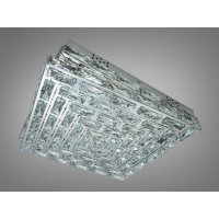 Люстра LED кришталева квадрат хром 82W пульт Diasha 7737/500x500CH
