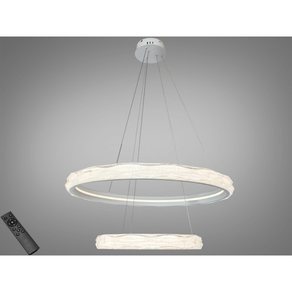 Кришталева світлодіодна люстра-підвіс, 60W Diasha 583-800+500WH