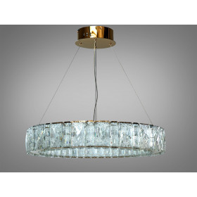 Підвісна люстра Diasha золото кришталь 68Вт LED Diasha 585/600G