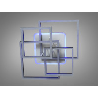 Стельова LED люстра смарт світильник з пультом, 145W, чорний Diasha 7001BKLED3colordimmer