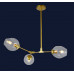 Люстра лофт молекула на три лампы Levistella 752L7731-3 GD+CL