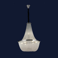 Люстра современная для высоких потолков Terzani Stream Levistella 908D0029-8 Silver