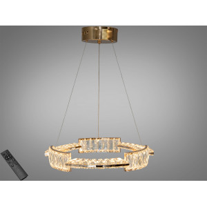 LED люстра підвісна золото 70 Вт пульт 12 м² Diasha 552/500G