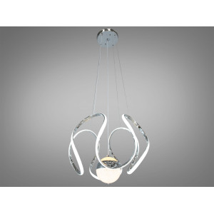 Сучасна світлодіодна люстра потужністю 75 Вт, колір хром Diasha 1955/1HR