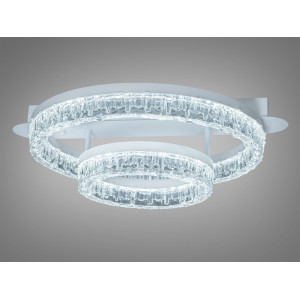 Стельова світлодіодна люстра MX78203 400+200 біла 60W акрилові кільця Diasha MX78203/400+200WH