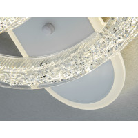 Стельова LED люстра 2 кільця біла 80W пульт 14 м2 Diasha 9711/500+300WH
