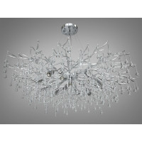 Гармонійна кришталева люстра з срібними гілочками на 14 ламп Diasha 607-1000CH