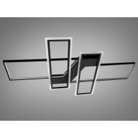 Сучасна чорна стельова LED люстра з пультом, 140 Вт Diasha 5601/BBK