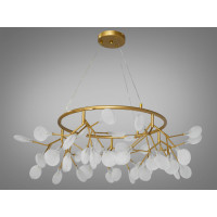 Декоративная люстра в зал 45 лампочки, золото сатин Diasha Y887-45AGD