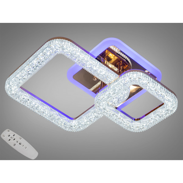 Стельова світлодіодна люстра з пультом, підсвіткою, 40W, золото Diasha 2205/2GLED3colordimmer Стельова світлодіодна люстра з пультом, підсвіткою, 40W, золото Diasha 2205/2GLED3colordimmer