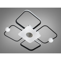 Сучасна стельова світлодіодна люстра з пультом, 55 Вт, чорний+білий Diasha MX2990-2+2BWH+BK