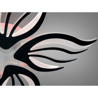 Стельова LED люстра 150 Вт хром з пультом до 25 м2 Diasha 2527/5BKLED3colordimmer