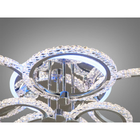 Стельова лед люстра з пультом, диммером, підсвічуванням, 125W, хром Diasha A8180/6HRLED3colordimmer